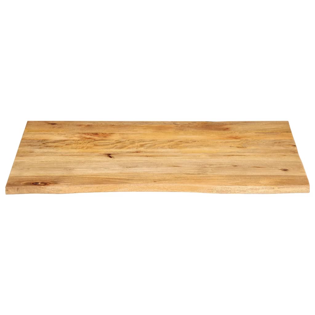 Piano Tavolo Bordi Vivi 90x80x2,5 cm in Legno Massello di Mango