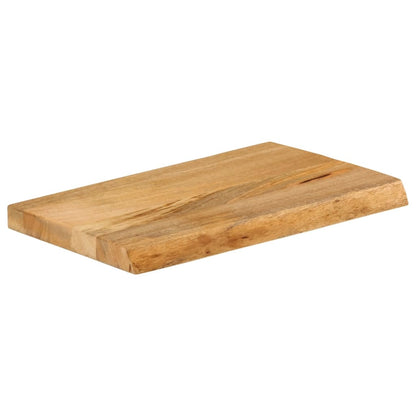 Piano Tavolo Bordi Vivi 50x20x3,8 cm in Legno Massello di Mango | homemem39