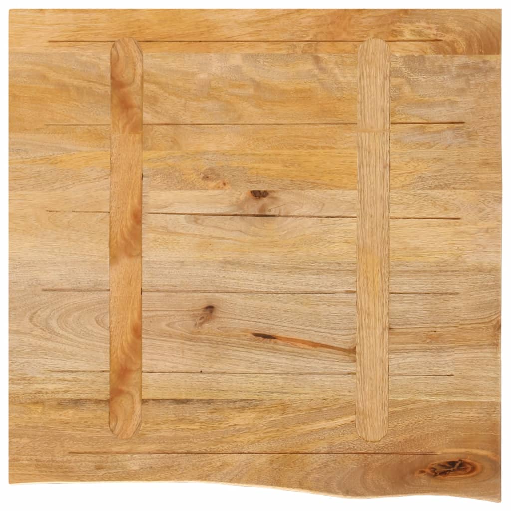 Piano Tavolo Bordi Vivi 40x40x3,8 cm in Legno Massello di Mango