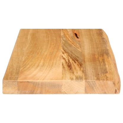 Piano Tavolo Bordi Vivi in Legno Massello di Mango