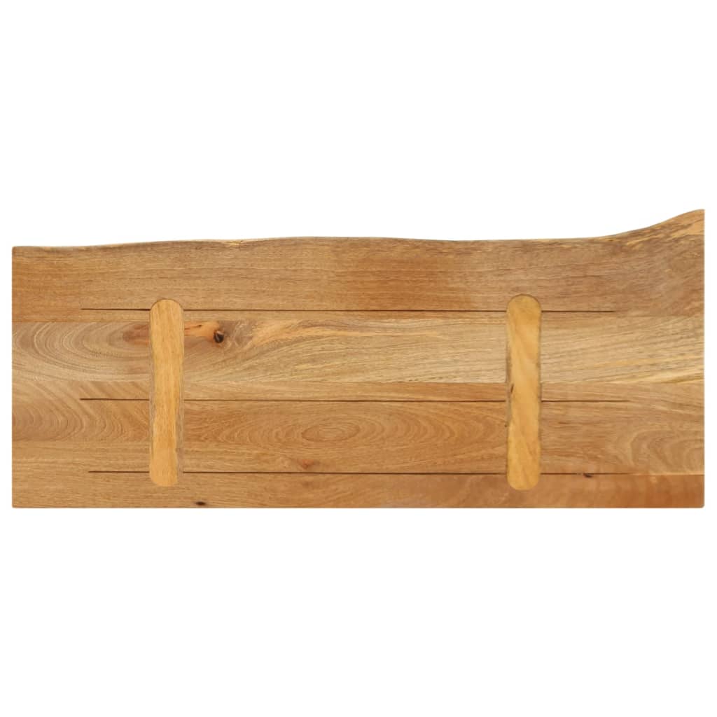 Piano Tavolo Bordi Vivi 80x40x3,8 cm in Legno Massello di Mango