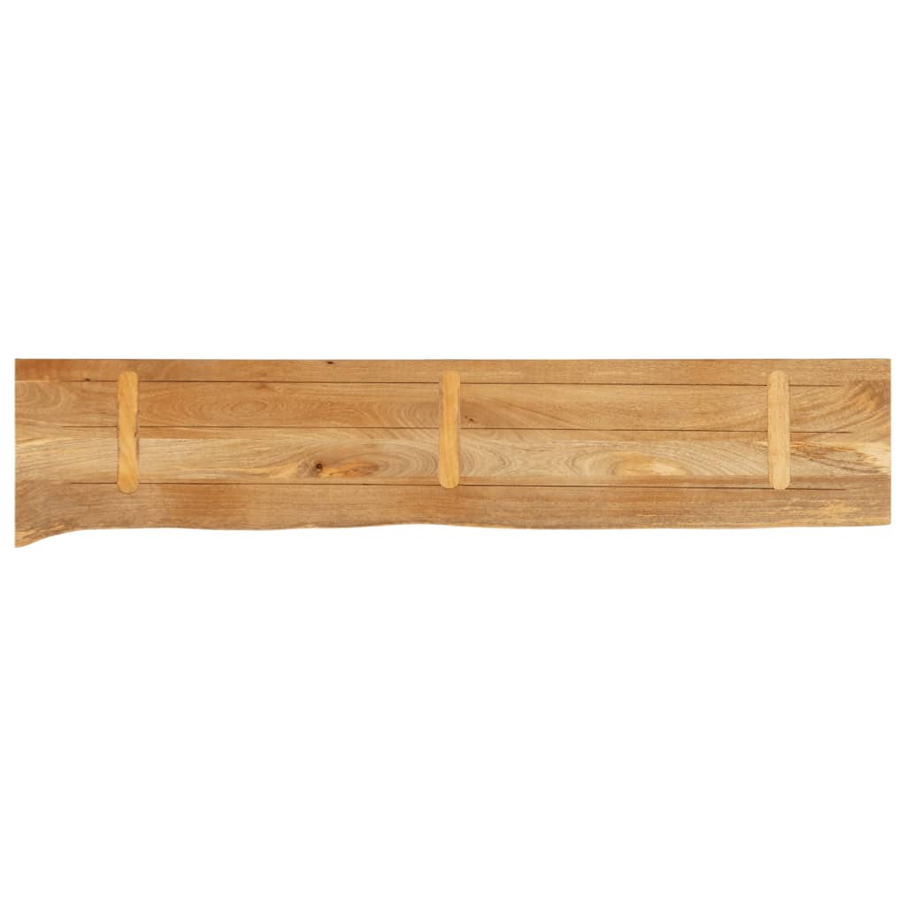 Piano Tavolo Bordi Vivi 160x40x3,8cm in Legno Massello di Mango
