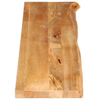 Piano Tavolo Bordi Vivi in Legno Massello di Mango
