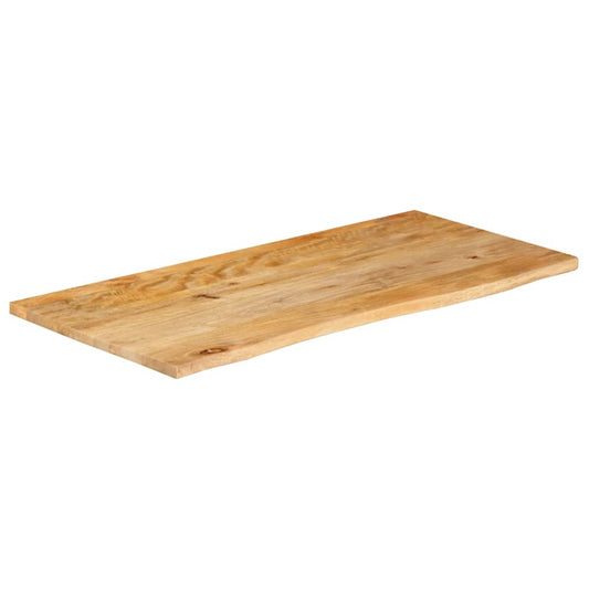Piano Tavolo Bordi Vivi 100x60x3,8cm in Legno Massello di Mango