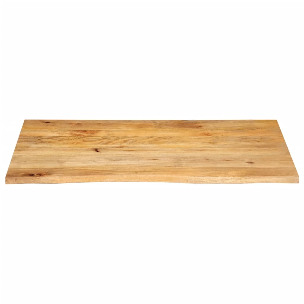 Piano Tavolo Bordi Vivi 100x60x3,8cm in Legno Massello di Mango