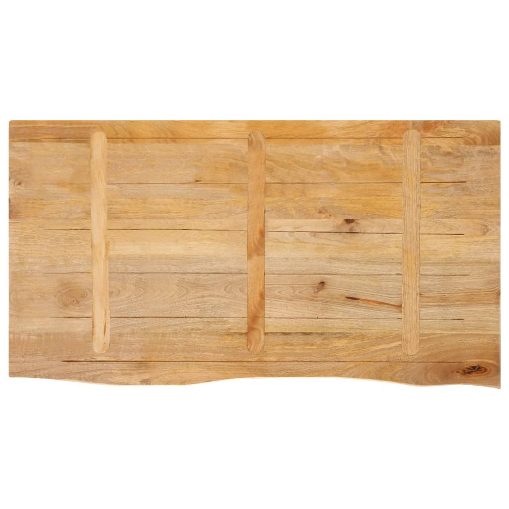 Piano Tavolo Bordi Vivi 110x60x3,8cm in Legno Massello di Mango | homemem39