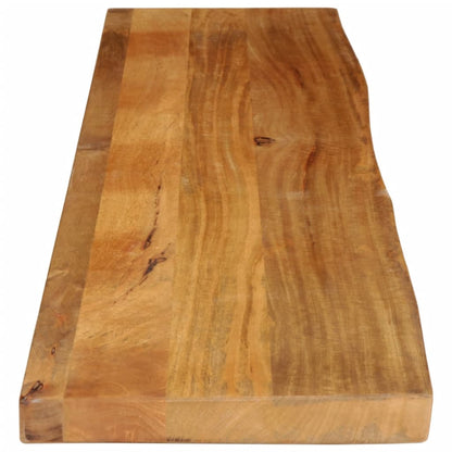 Piano Tavolo Bordi Vivi in Legno Massello di Mango
