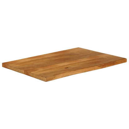 Piano Tavolo Bordi Vivi in Legno Massello di Mango
