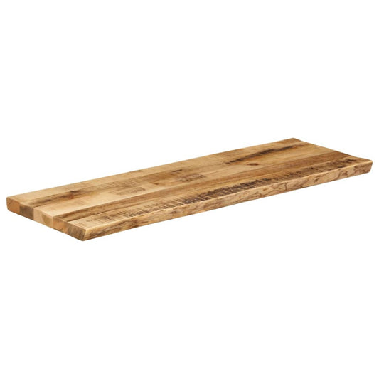 Piano Tavolo Bordi Vivi 120x40x2,5 cm Legno di Mango Grezzo