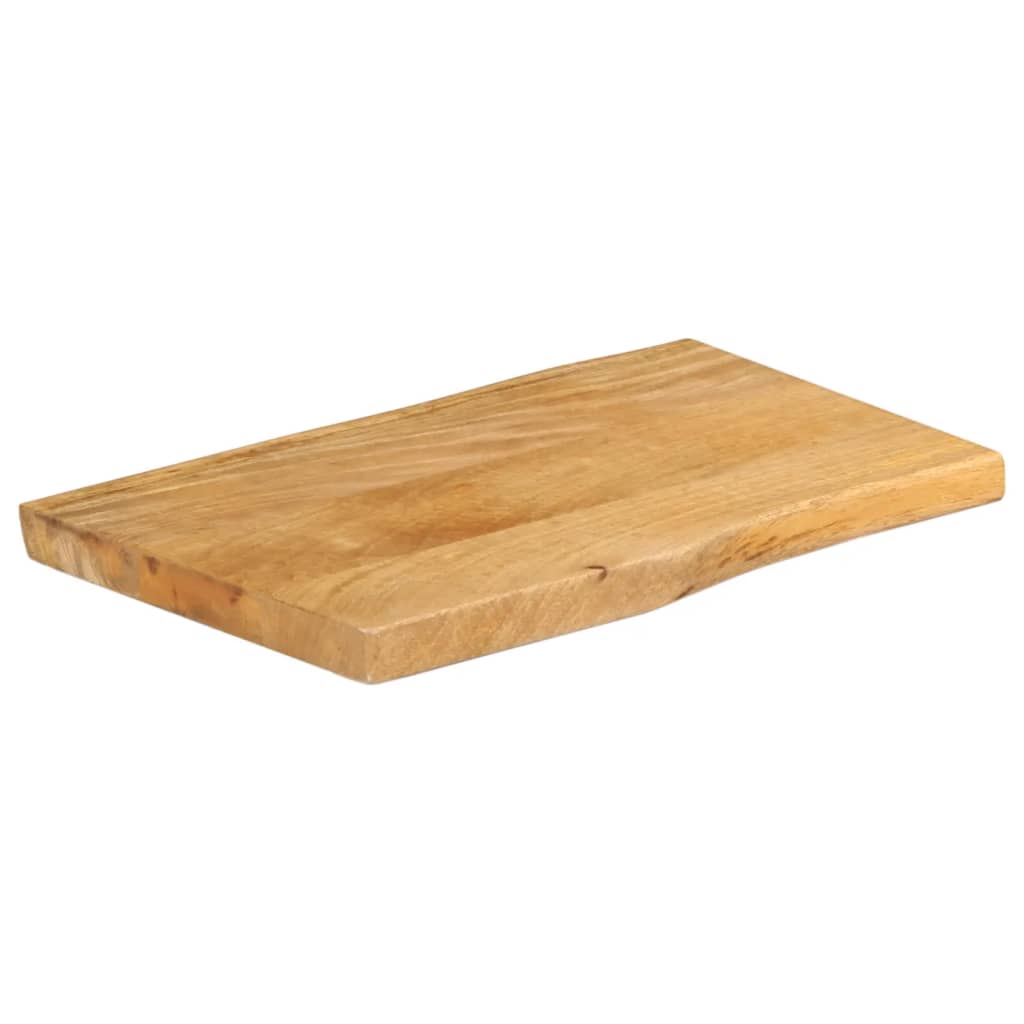 Piano Tavolo 50x40x2,5 cm Bordi Vivi in Legno Massello di Mango