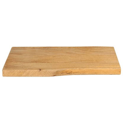 Piano Tavolo 50x40x2,5 cm Bordi Vivi in Legno Massello di Mango