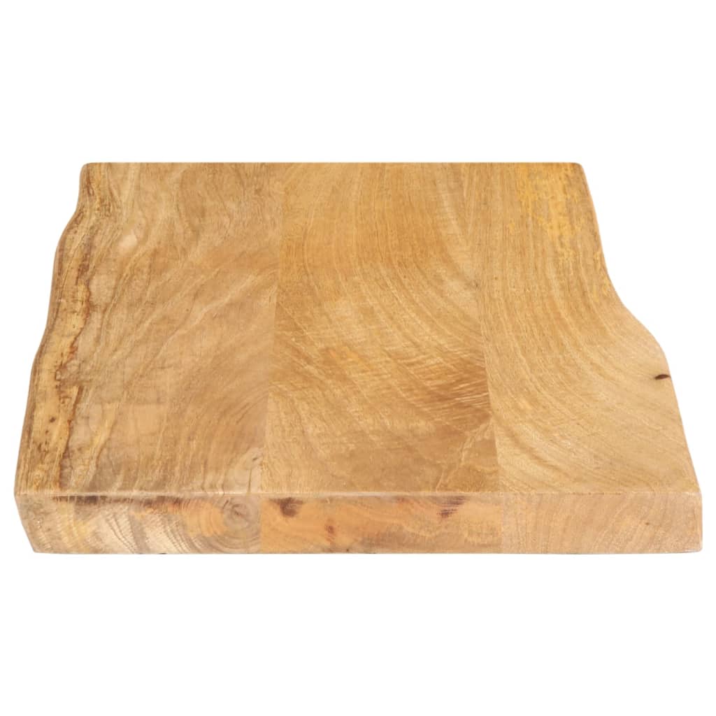 Piano Tavolo 50x40x2,5 cm Bordi Vivi in Legno Massello di Mango