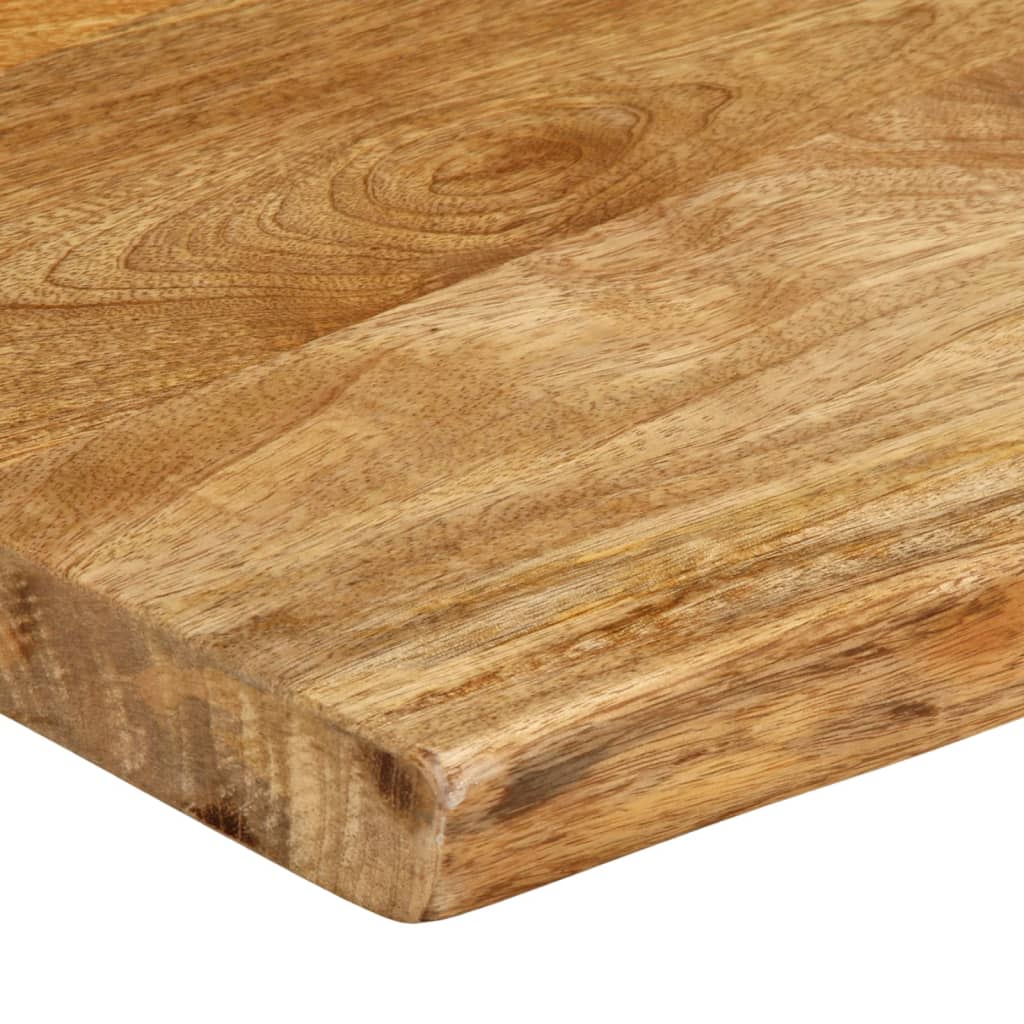 Piano Tavolo 50x40x2,5 cm Bordi Vivi in Legno Massello di Mango