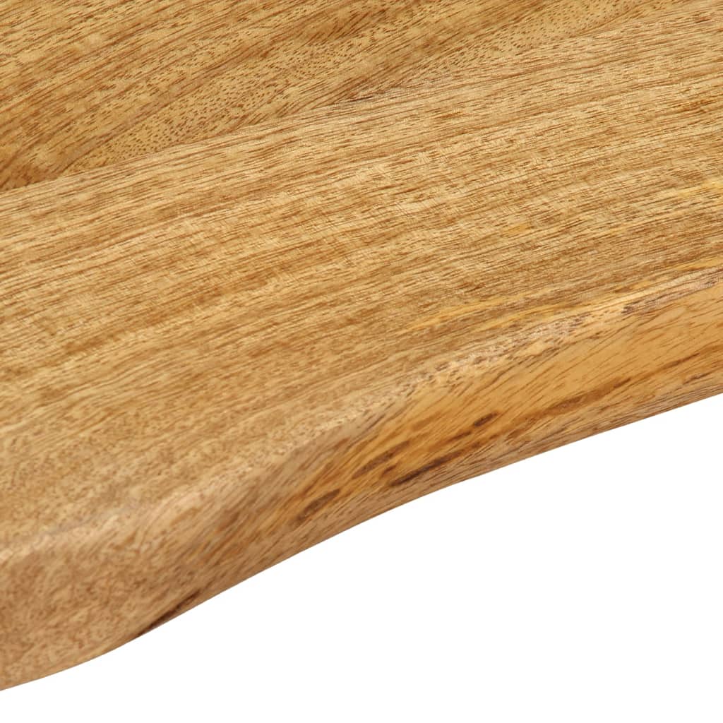 Piano Tavolo 50x40x2,5 cm Bordi Vivi in Legno Massello di Mango