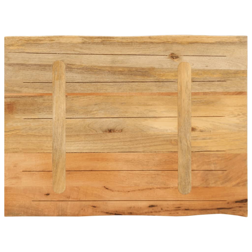 Piano per Tavolo 70x60x2,5cm Bordi Vivi in Legno Massello Mango | homemem39