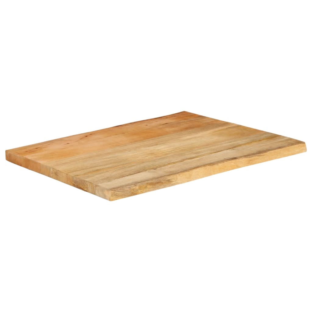 Piano per Tavolo 90x60x2,5cm Bordi Vivi in Legno Massello Mango | homemem39