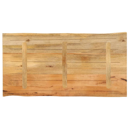 Piano Tavolo 100x60x3,8 cm Bordi Vivi in Legno Massello Mango | homemem39