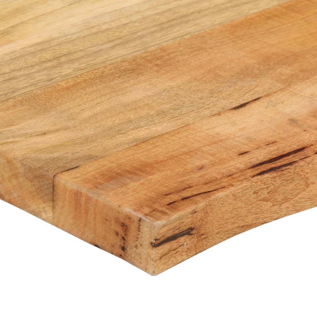 Piano Tavolo 100x60x3,8 cm Bordi Vivi in Legno Massello Mango | homemem39