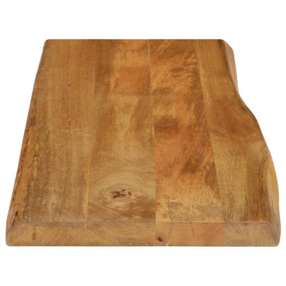 Piano Tavolo Bordi Vivi in Legno Massello di Mango