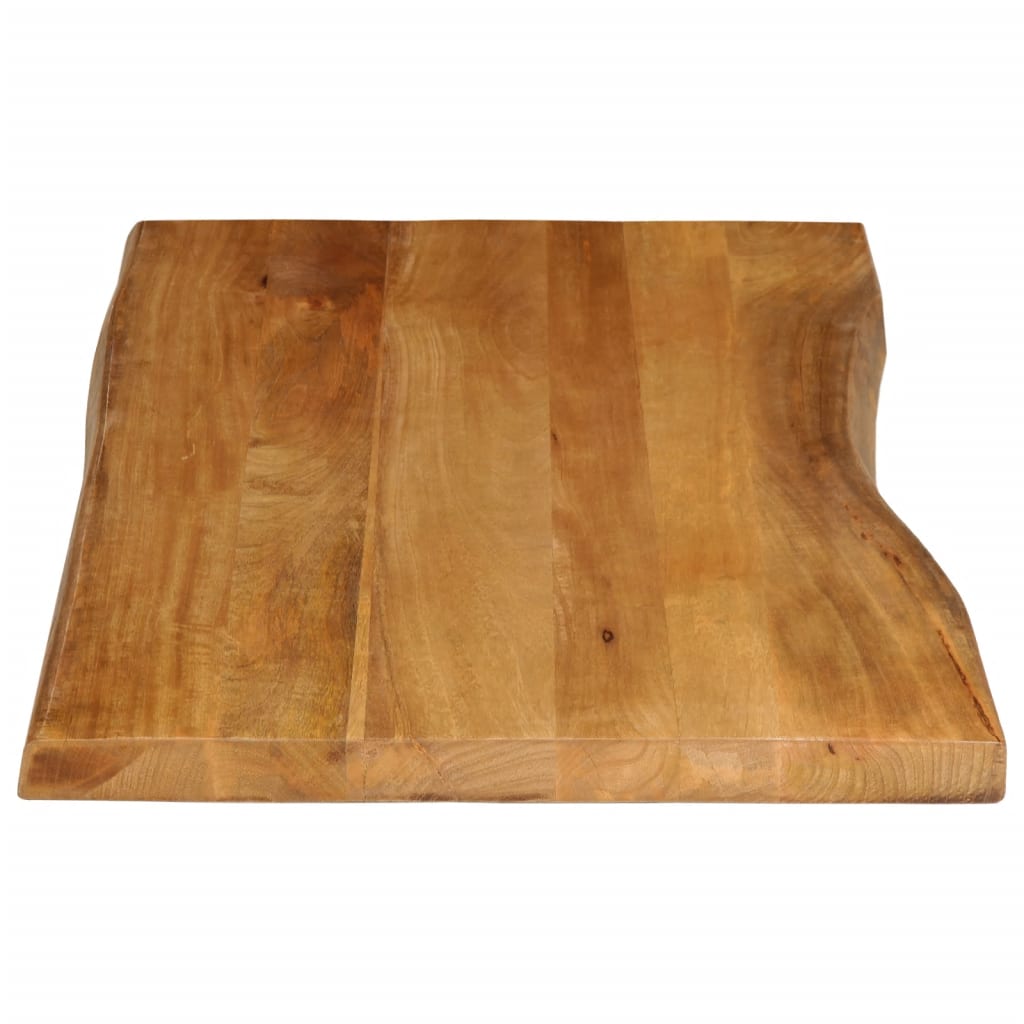 Piano Tavolo 110x60x3,8 cm Bordi Vivi in Legno Massello Mango