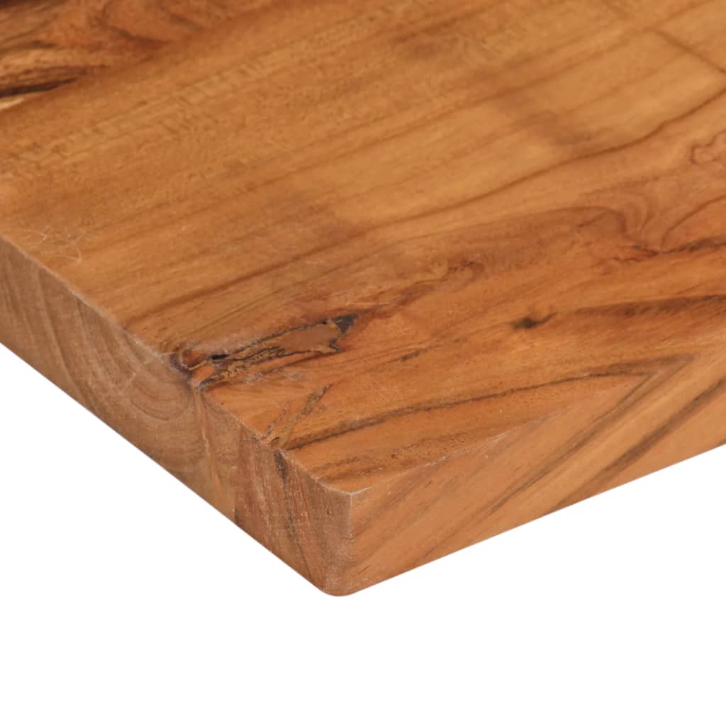 Piano Tavolo 100x80x2,5 cm Rettangolare Legno Massello Acacia