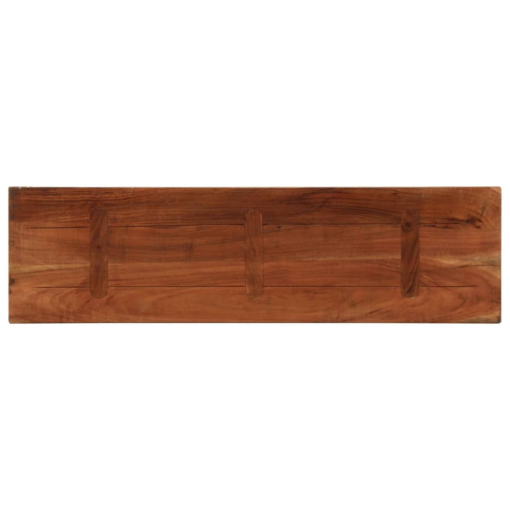 Piano Tavolo 120x40x2,5 cm Rettangolare in Massello di Recupero | homemem39