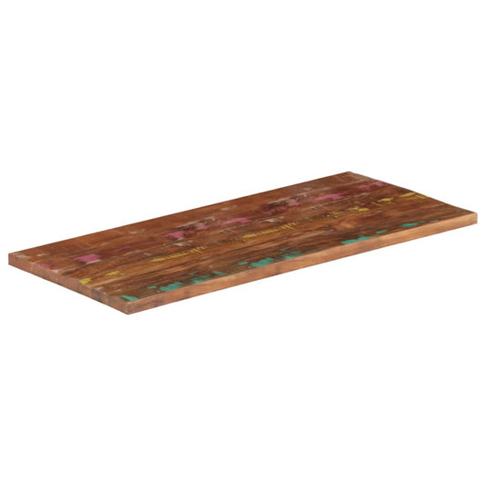 Piano Tavolo 100x50x2,5 cm Rettangolare in Massello di Recupero