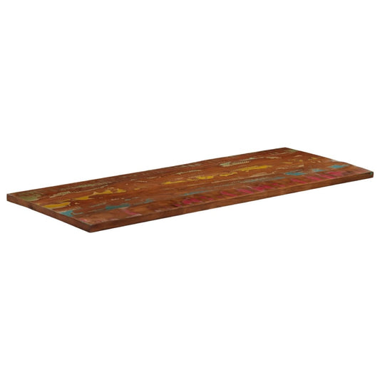 Piano Tavolo 140x60x1,5 cm Rettangolare in Massello di Recupero