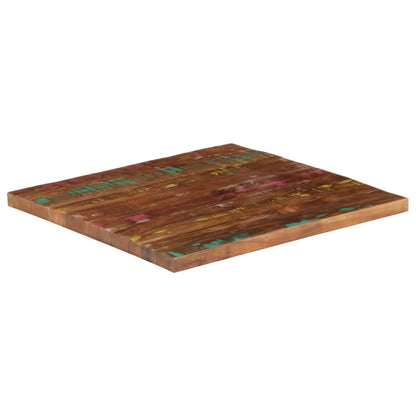 Piano Tavolo 70x70x2,5 cm Quadrato Legno Massello di Recupero