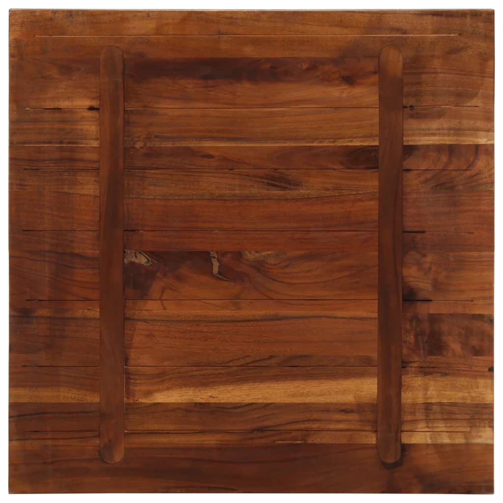 Piano Tavolo 70x70x2,5 cm Quadrato Legno Massello di Recupero | homemem39