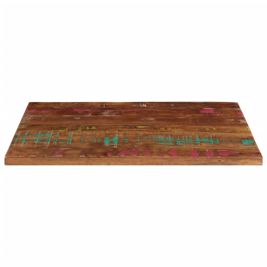 Piano Tavolo 80x70x2,5 cm Rettangolare in Massello di Recupero