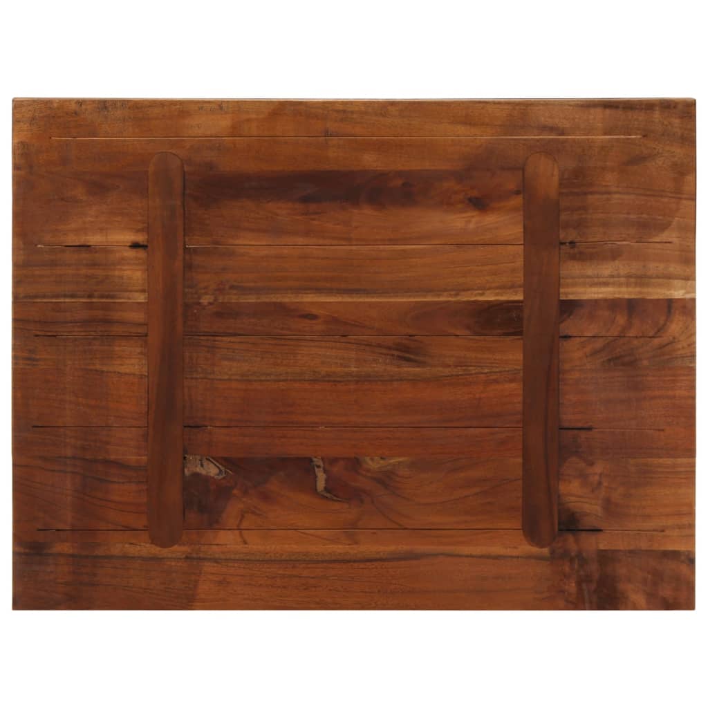 Piano Tavolo 80x70x2,5 cm Rettangolare in Massello di Recupero