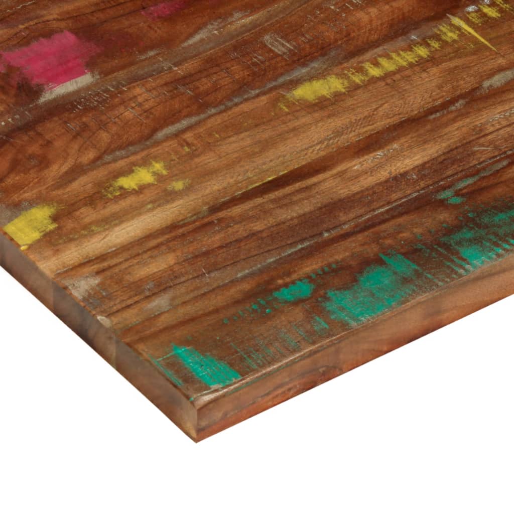 Piano Tavolo 100x70x2,5 cm Rettangolare in Massello di Recupero