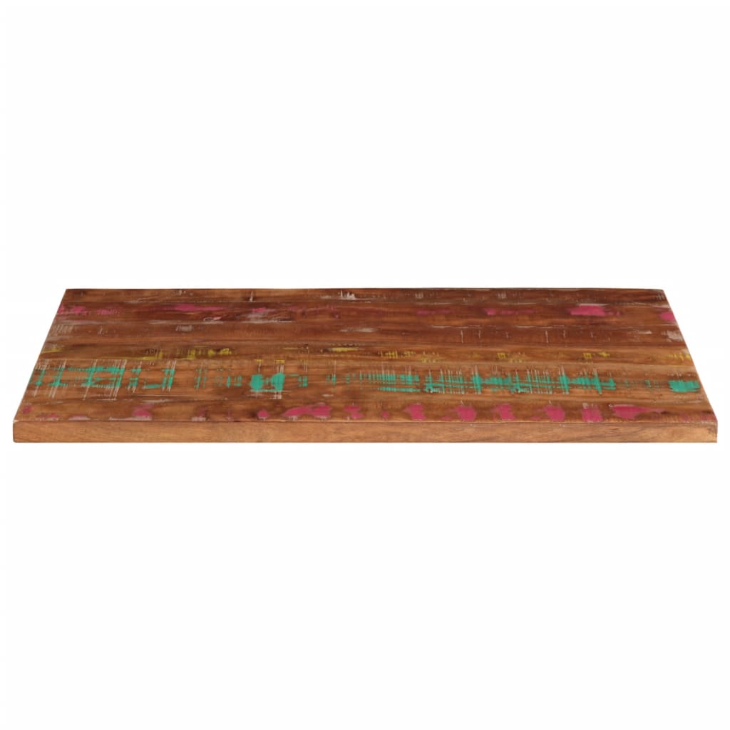Piano Tavolo 120x70x2,5 cm Rettangolare in Massello di Recupero