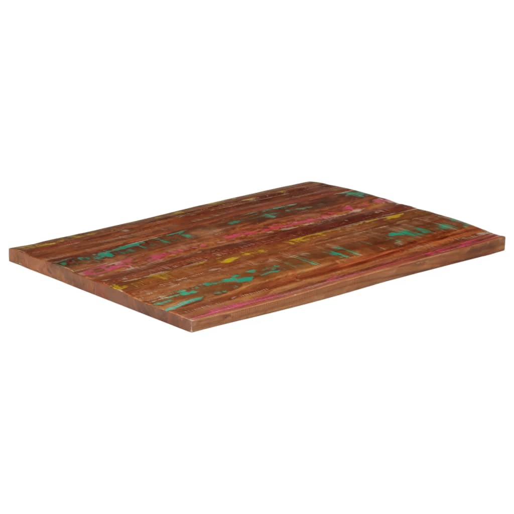 Piano Tavolo 100x80x2,5 cm Rettangolare in Massello di Recupero | homemem39