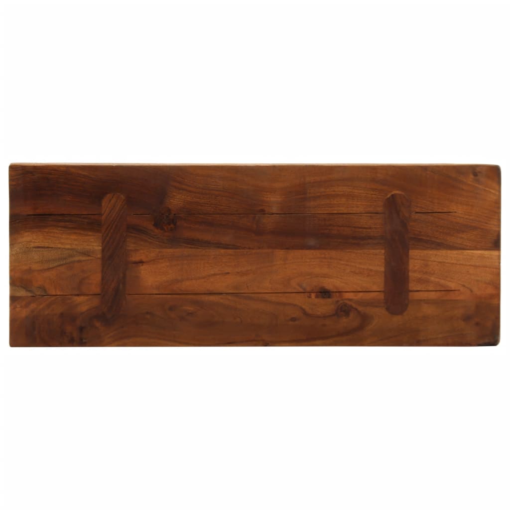 Piano Tavolo 80x20x3,8 cm Rettangolare in Massello di Recupero