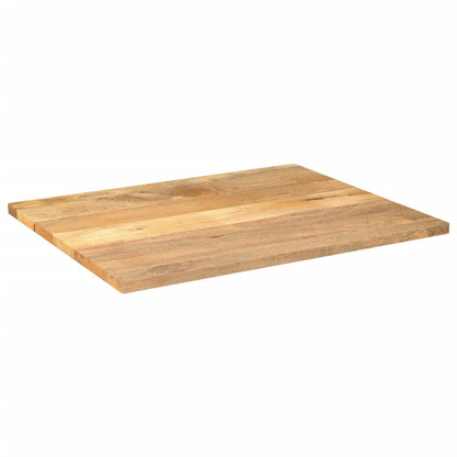 Piano per Tavolo 100x80x2,5cm Rettangolare Legno Massello Mango