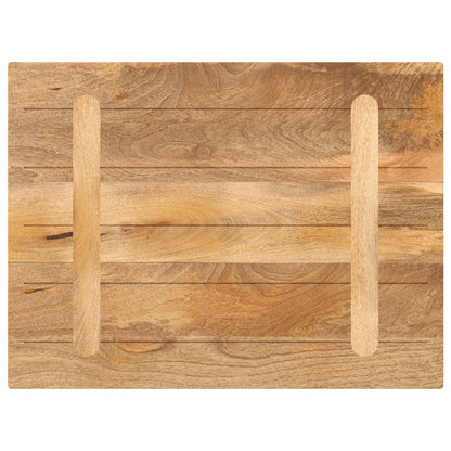 Piano per Tavolo 80x60x3,8 cm Rettangolare Legno Massello Mango