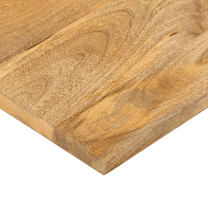 Piano per Tavolo 100x80x3,8cm Rettangolare Legno Massello Mango