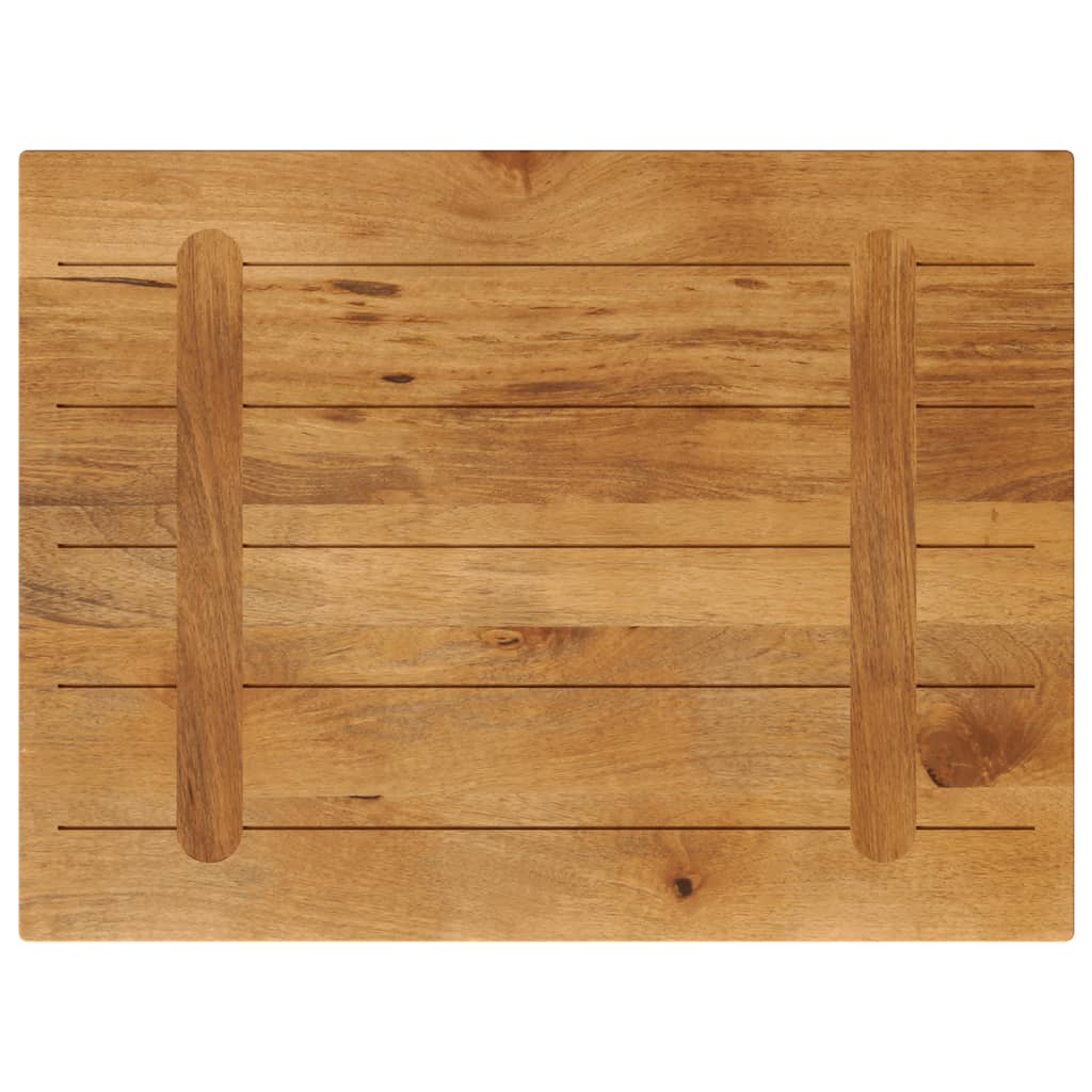 Piano per Tavolo 80x70x2,5 cm Rettangolare Legno Massello Mango | homemem39