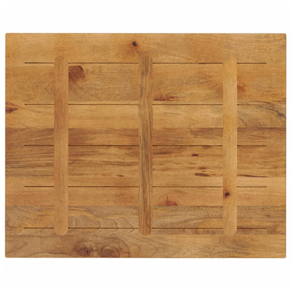 Piano per Tavolo 90x80x3,8 cm Rettangolare Legno Massello Mango | homemem39