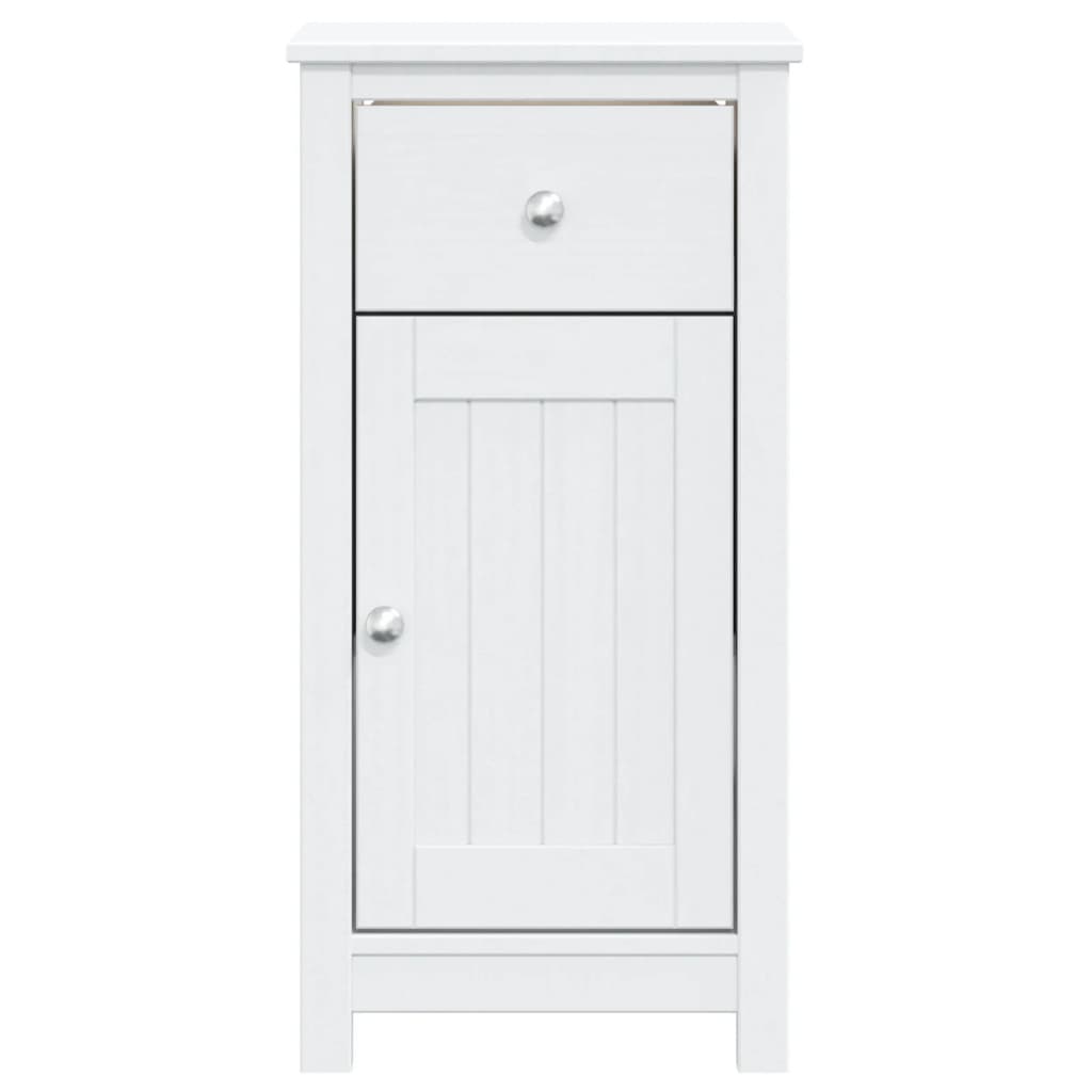 Mobile da Bagno BERG Bianco 40x34x80 cm Legno Massello di Pino | homemem39