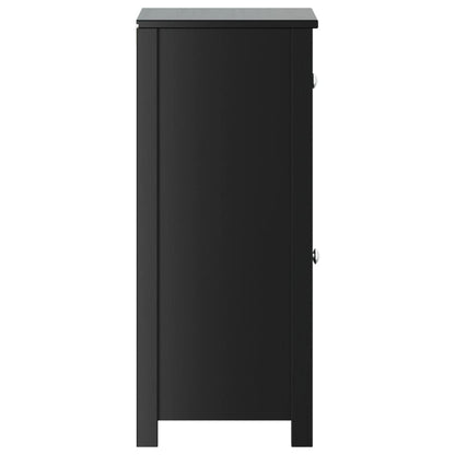 Mobile da Bagno BERG Nero 40x34x80 cm in Legno Massello di Pino | homemem39