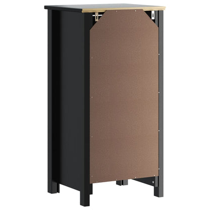 Mobile da Bagno BERG Nero 40x34x80 cm in Legno Massello di Pino | homemem39