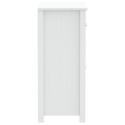 Mobile da Bagno BERG Bianco 69,5x34x80cm Legno Massello di Pino | homemem39