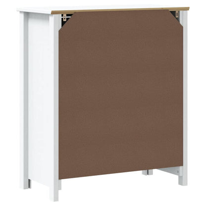 Mobile da Bagno BERG Bianco 69,5x34x80cm Legno Massello di Pino | homemem39