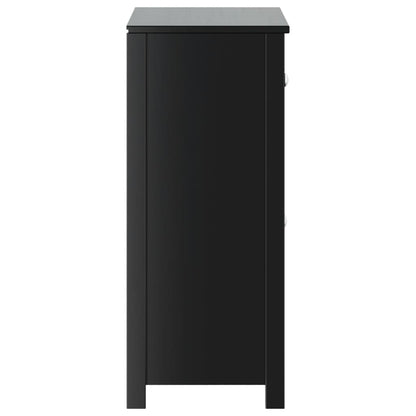 Mobile da Bagno BERG Nero 69,5x34x80 cm Legno Massello di Pino | homemem39