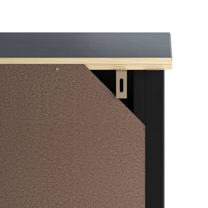 Mobile da Bagno BERG Nero 69,5x34x80 cm Legno Massello di Pino | homemem39