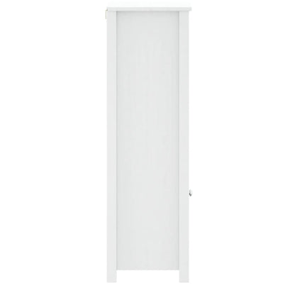 Mobile da Bagno BERG Bianco 40x34x110 cm Legno Massello di Pino | homemem39