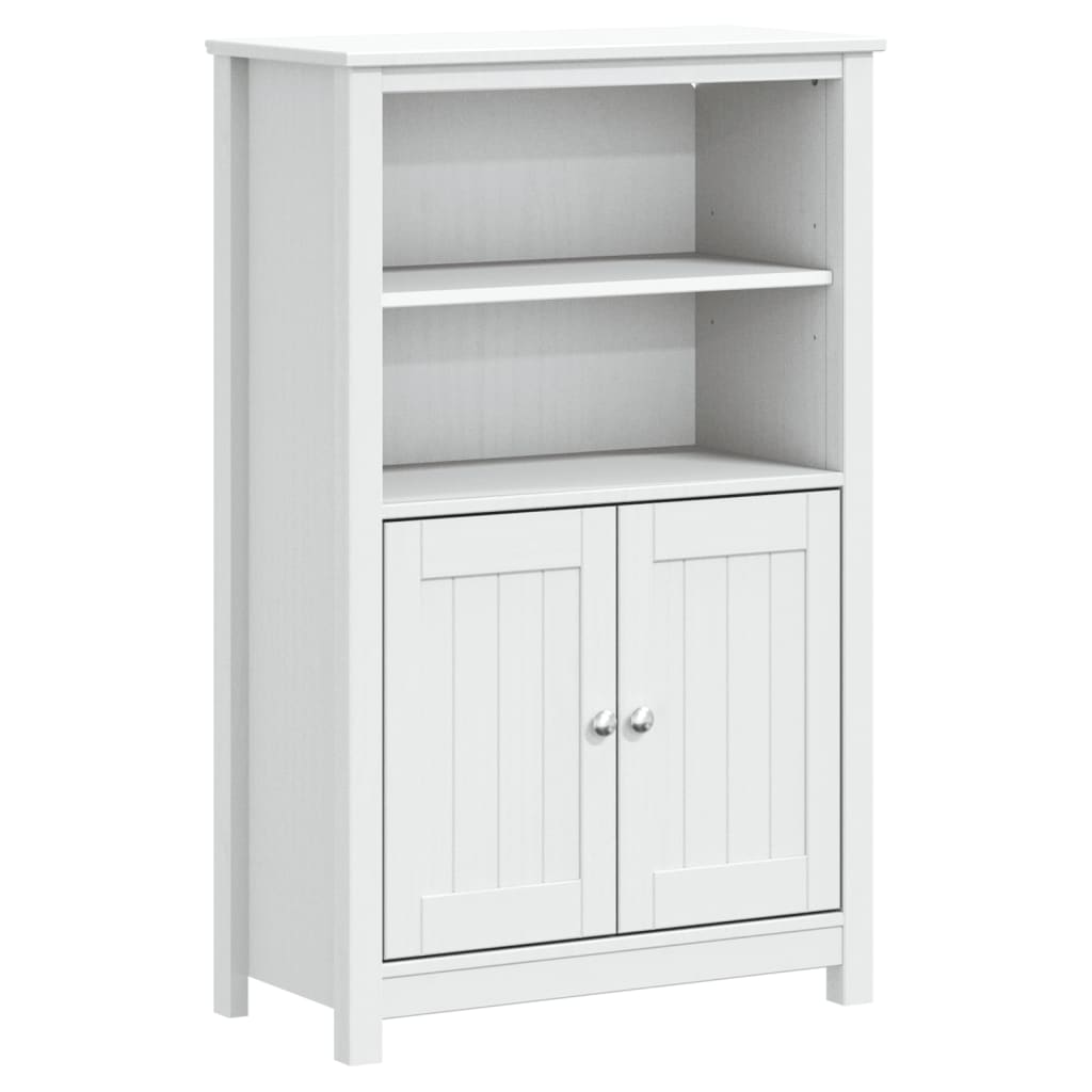 Mobile da Bagno BERG Bianco 69,5x34x110 cm Legno Massello Pino | homemem39